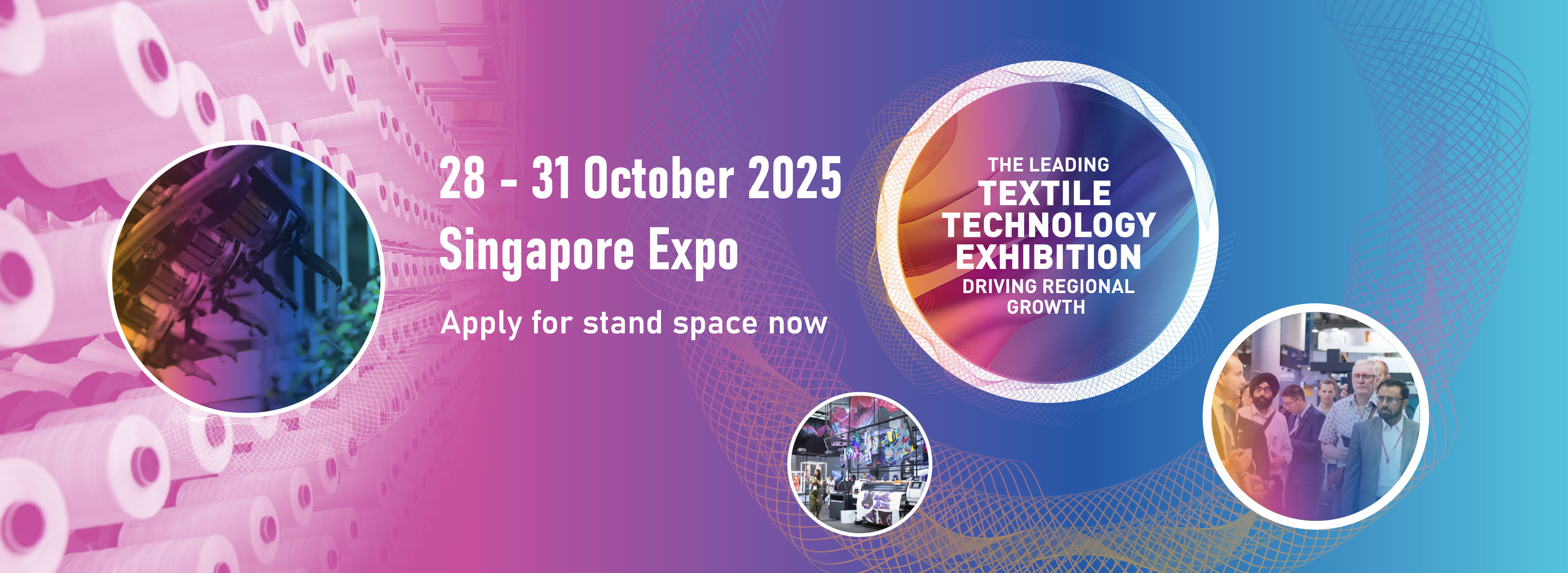 Banner ITMA 2025 Textile & Garment Technology Exhibition