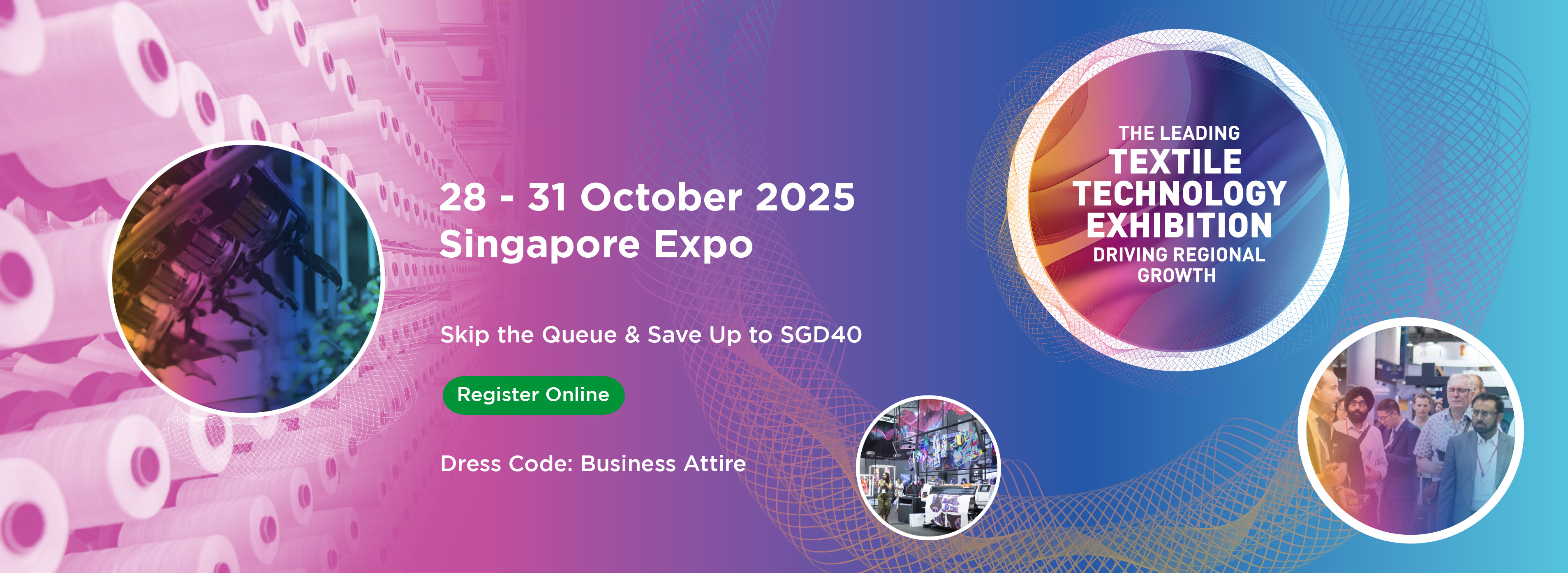 Banner ITMA 2025 Textile & Garment Technology Exhibition