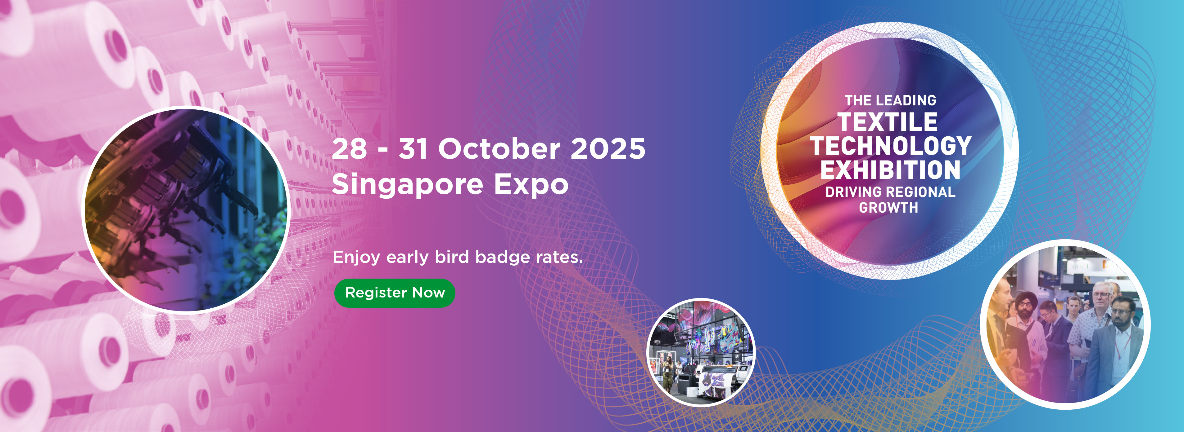 Banner ITMA 2025 Textile & Garment Technology Exhibition